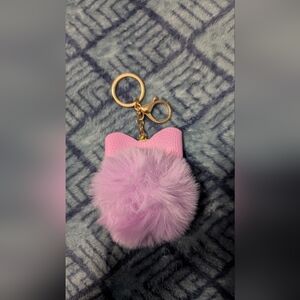 Pink Fluffy Keychain Accessory (New)